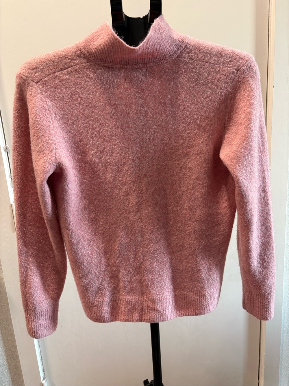 J. Crew Collared V-Neck Pullover Sweater in Soft Pink - Picture 3 of 6